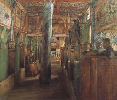 Harriet Backer Uvdal Stave Church (nn02) china oil painting image